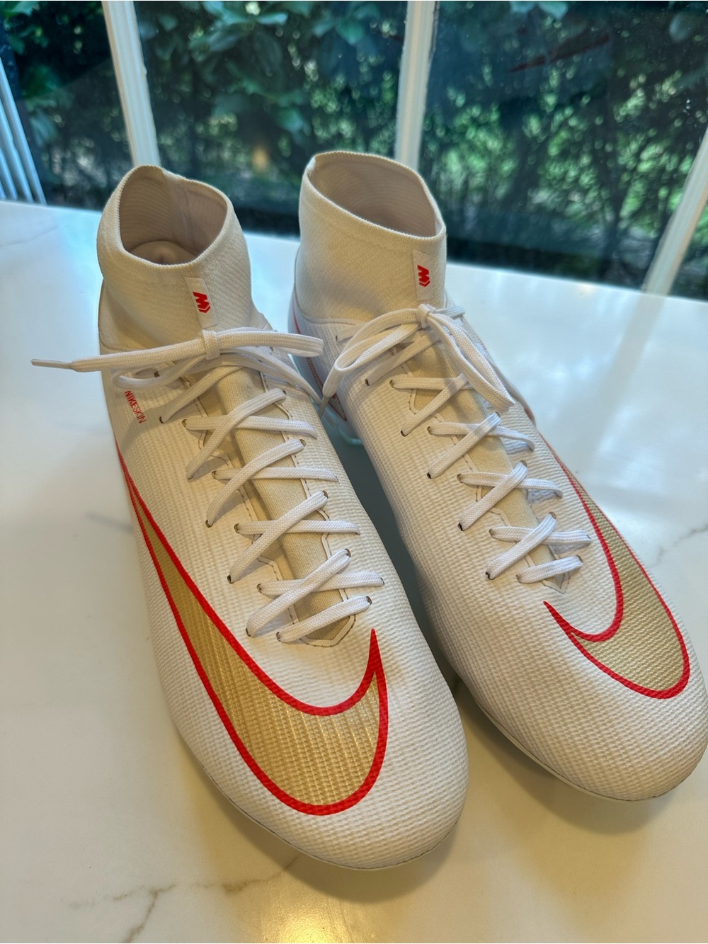 Nike Men’s White Mercurial Superfly 11 Academy High-Top Cleats